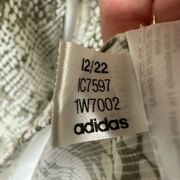 Adidas Mens 2XL Allover Print Marathon Jacket White Aluminium IC7597 Slim Fit - Picture 11 of 12